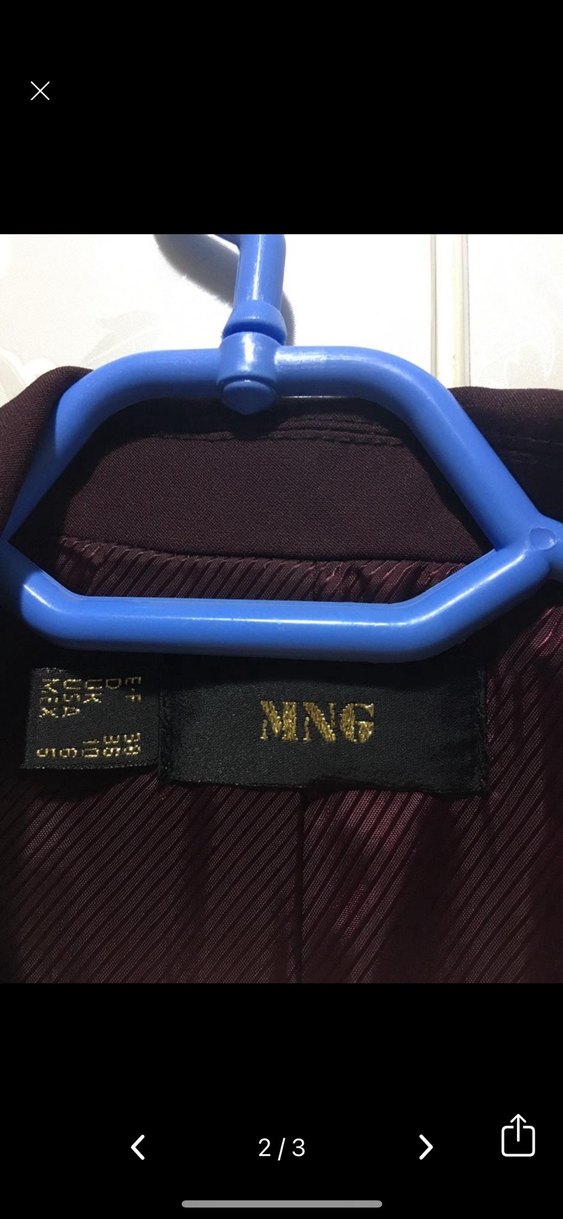 Bordo Düğmeli Kadın Blazer Ceket - Görsel 2