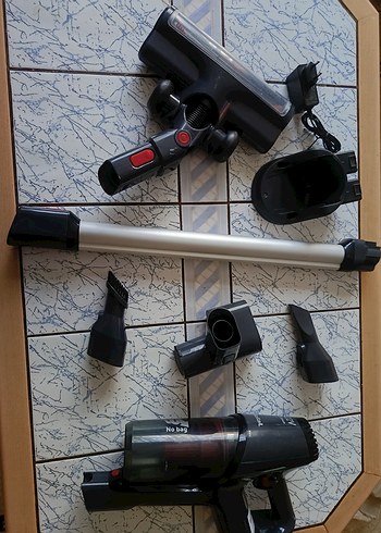 Siyah Kablosuz tefal jarzlı Dikey Elektrikli Süpürge - Görsel 4