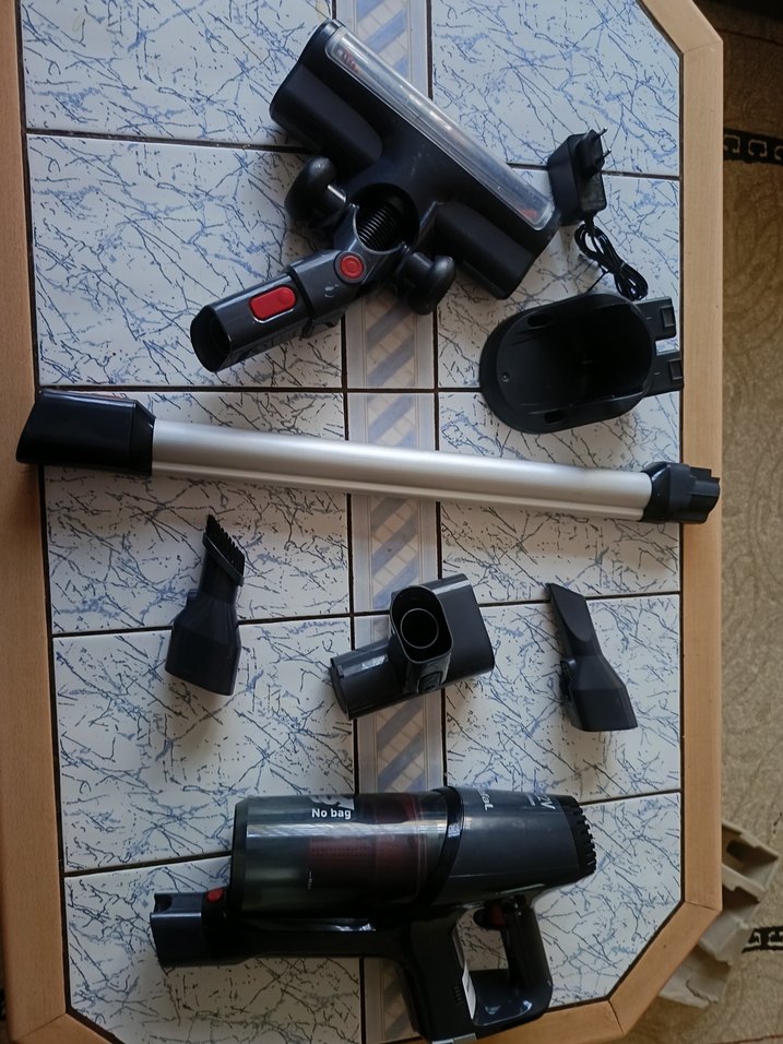 Siyah Kablosuz tefal jarzlı Dikey Elektrikli Süpürge - Görsel 5