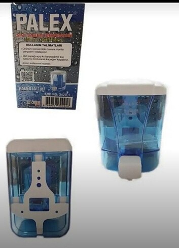 Diğer Pelex sıvı sabun dispenseri 500cc şeffaf mavi Kod no 3420-1