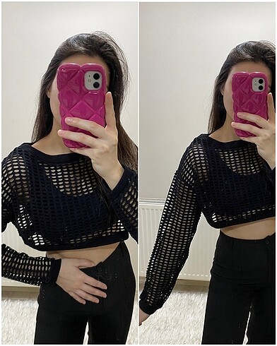 Delikli crop