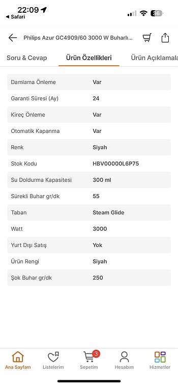 Philips Azur GC4909/60 Buharli Ütü - Görsel 5