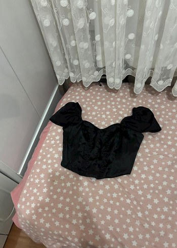 42 Beden siyah Renk Siyah Gotik Mini Bluz