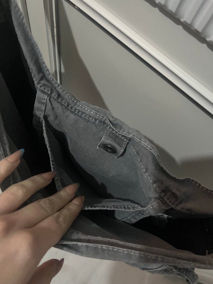 Pull and bear kanvas tote çanta - Görsel 3