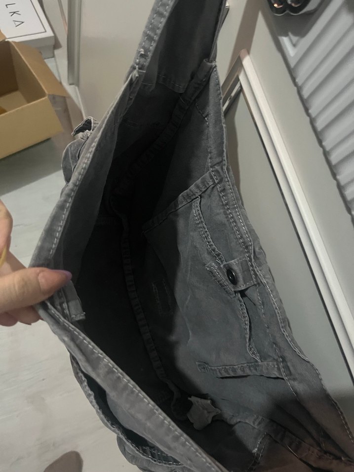 Pull and bear kanvas tote çanta - Görsel 2