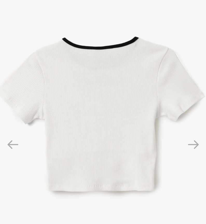 Mini Kısa Kollu Beyaz Kadın Bluz - Görsel 3