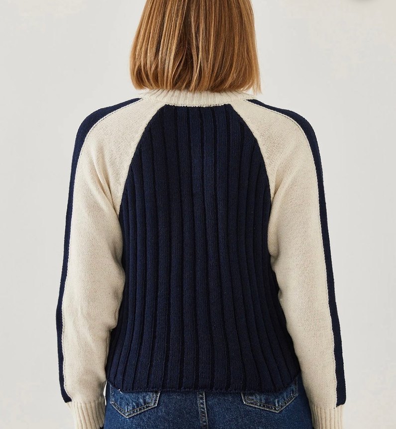 Yarım Fermuarlı Yüksek Yakalı Kadın Triko - Görsel 3