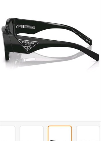 Prada Siyah Minimalist Kadın Güneş Gözlüğü - Görsel 2