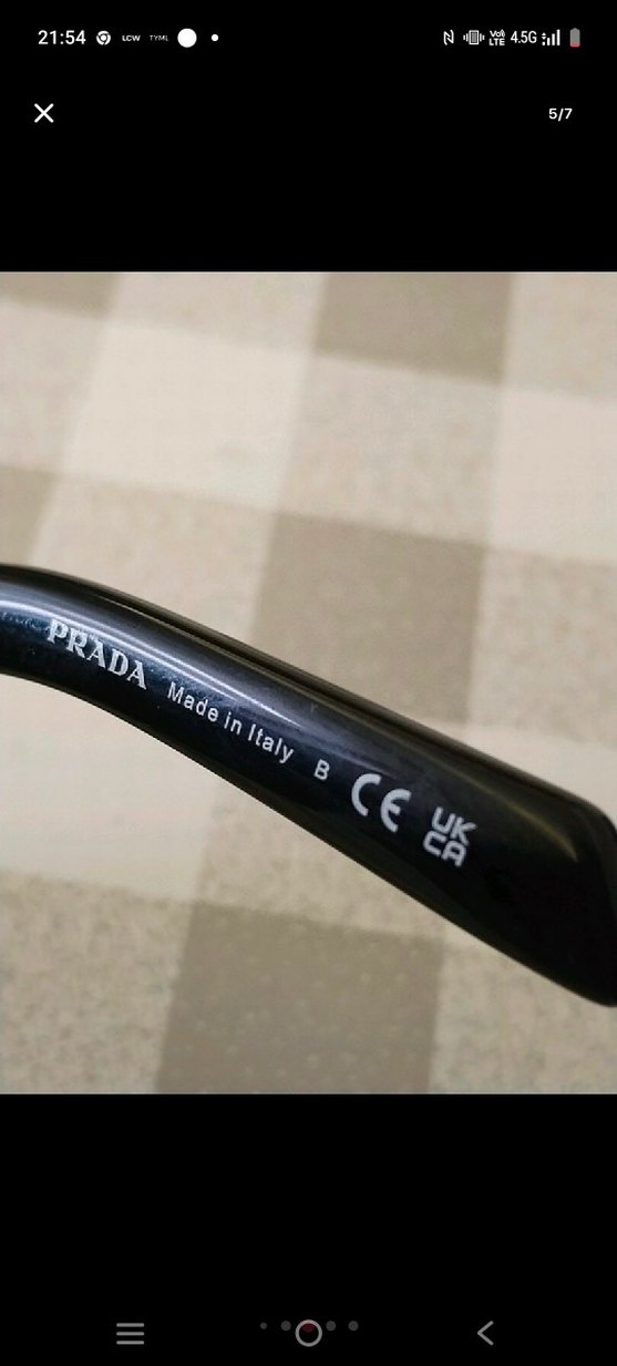 Prada Siyah Minimalist Kadın Güneş Gözlüğü - Görsel 5