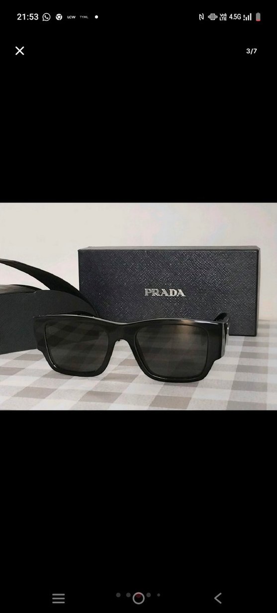 Prada Siyah Minimalist Kadın Güneş Gözlüğü - Görsel 3