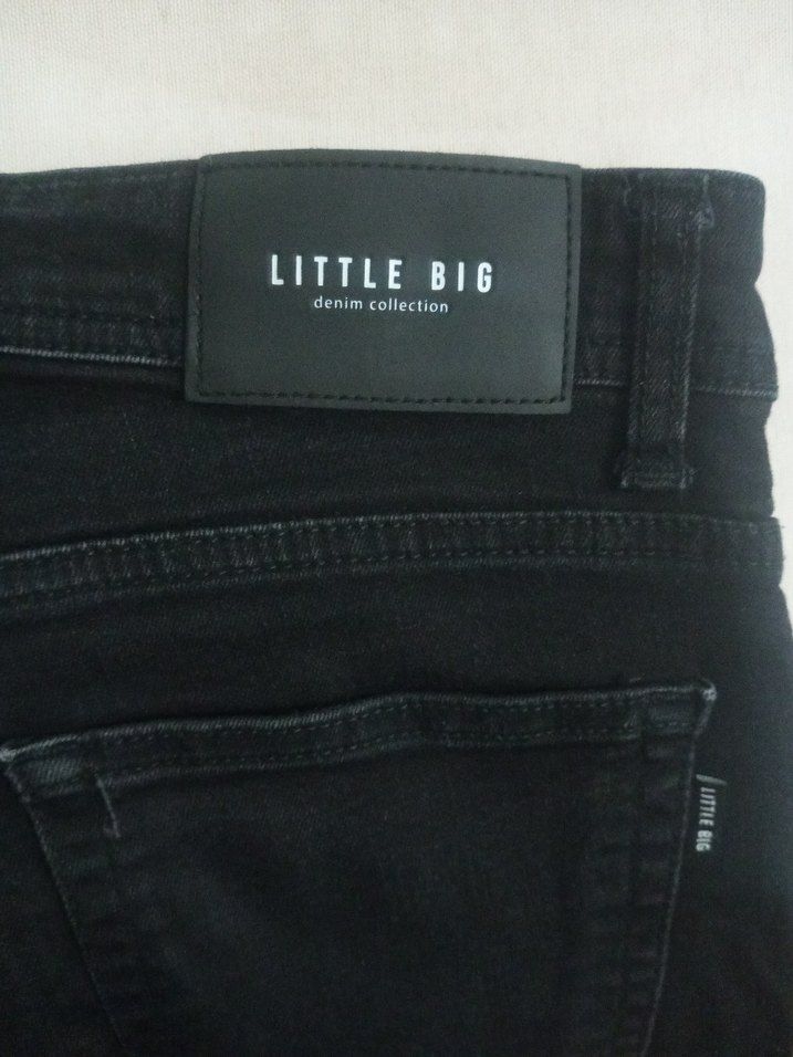 Düğmeli Siyah Kadın Denim Pantolon - Görsel 3