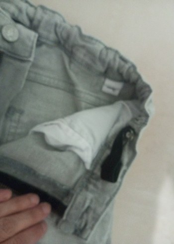 Gri  Rahat Kesim Çocuk Kot Pantolon - Görsel 5