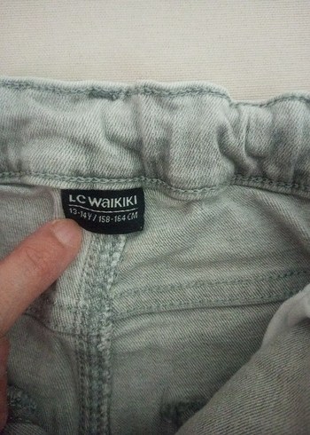 Gri  Rahat Kesim Çocuk Kot Pantolon - Görsel 4