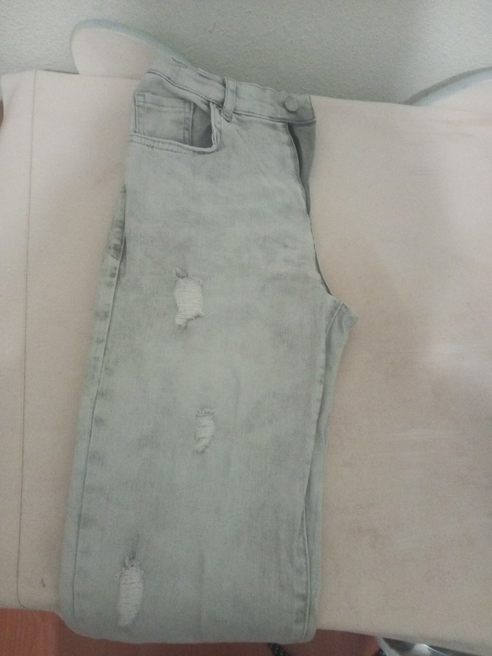 Gri  Rahat Kesim Çocuk Kot Pantolon - Görsel 3