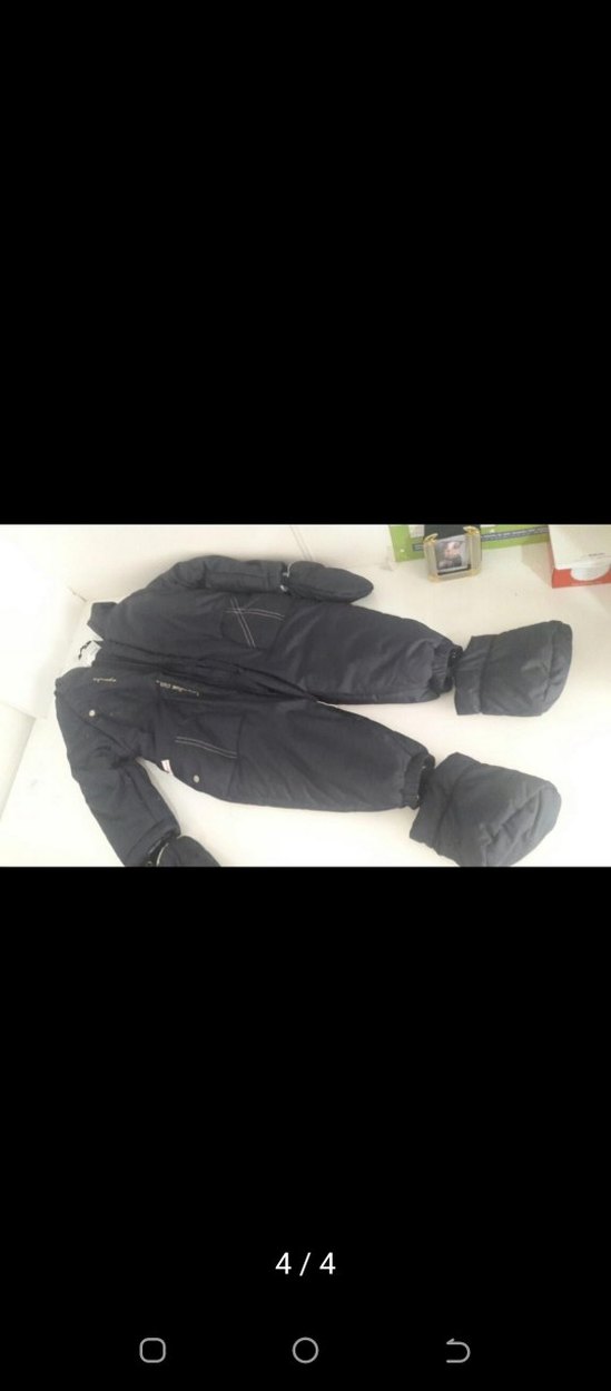 Fermuarlı Siyah Bebek Astronot mont - Görsel 4