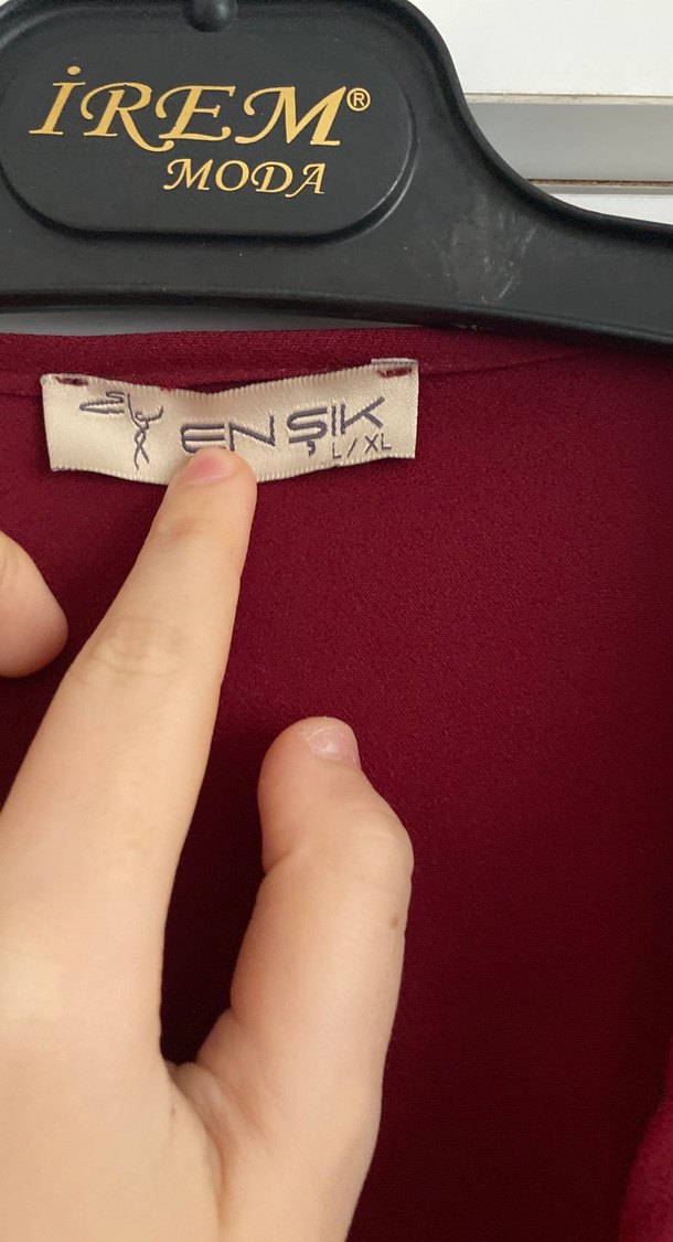 Bordo Uzun Kollu Salaş Kadın Sabahlık - Görsel 2