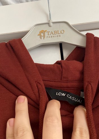 Bordo Kapüşonlu Baskılı Rahat Sweatshirt - Görsel 3