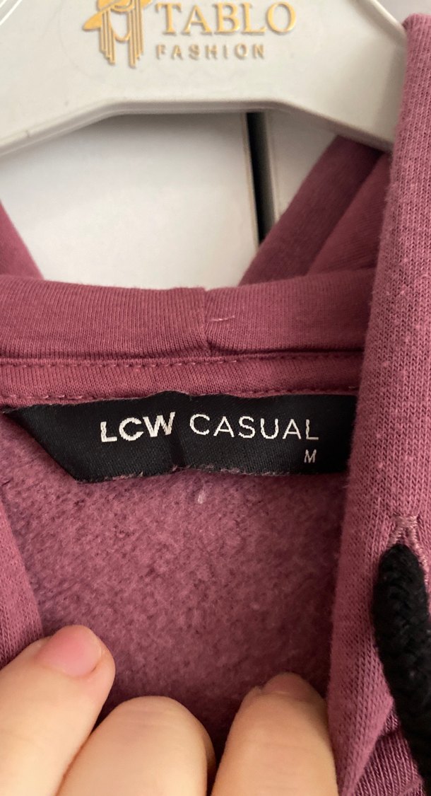 Bordo Kapüşonlu Uzun Kollu Sweatshirt - Görsel 3