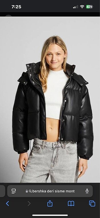 s Beden BERSHKA SUNİ DERİ MONT