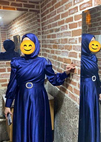 pamuklu saten abiye - Görsel 2