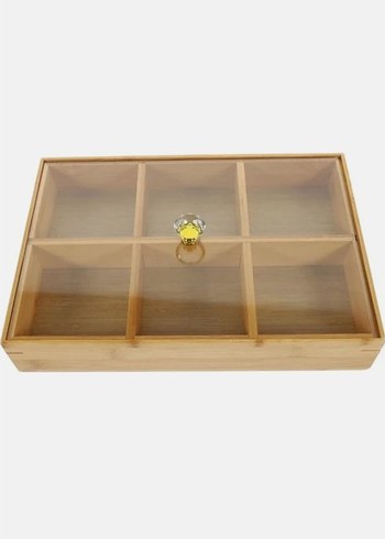 bambu organizer Kutusu 6 Bölmeli
