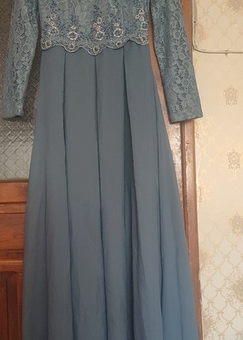 38 Beden mavi Renk Indigo elbise