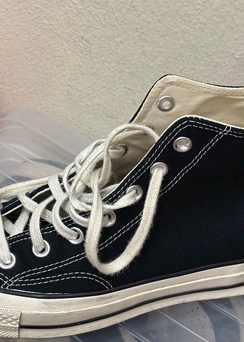 39 Beden Converse Siyah Yüksek Tabanlı Spor Ayakkabı