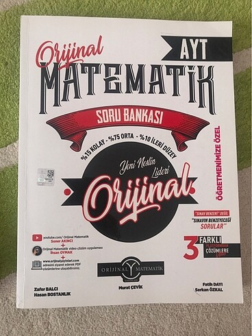 Orijinal AYT Matematik Soru Bankası