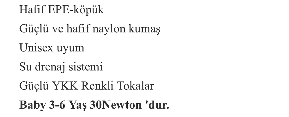 Beden Ocean marine can yeleği 3-6 yaş
