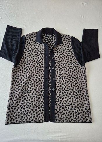 Düğmeli Desenli Kahverengi Hamile Ceketi - Görsel 7