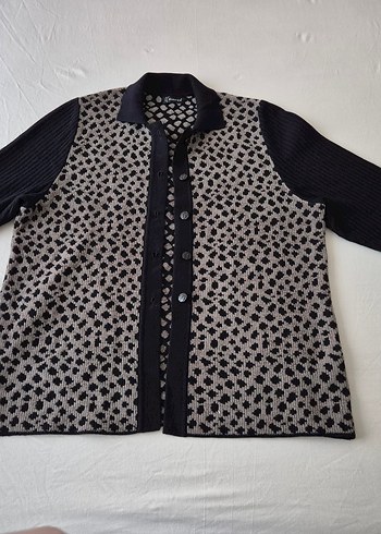 Düğmeli Desenli Kahverengi Hamile Ceketi - Görsel 4