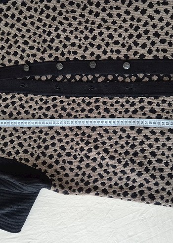 Düğmeli Desenli Kahverengi Hamile Ceketi - Görsel 5