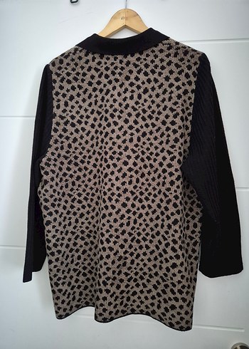 Düğmeli Desenli Kahverengi Hamile Ceketi - Görsel 2