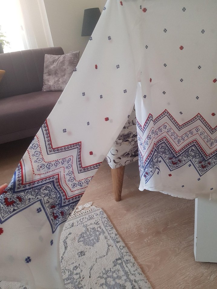 Bohem Beyaz Desenli Uzun Kollu Kadın Bluz - Görsel 3