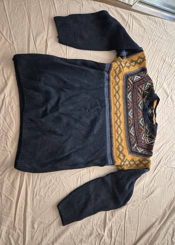 Bohem Tarz Çok Renkli Örgü Erkek Kazak - Görsel 3