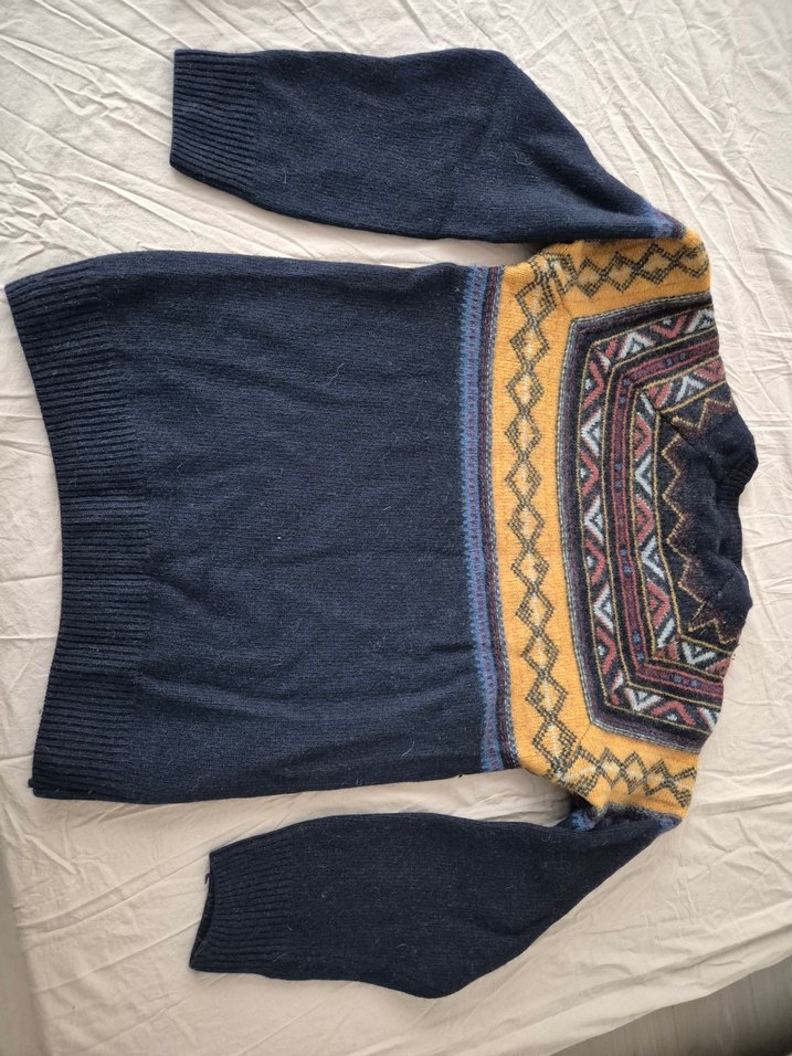 Bohem Tarz Çok Renkli Örgü Erkek Kazak - Görsel 5