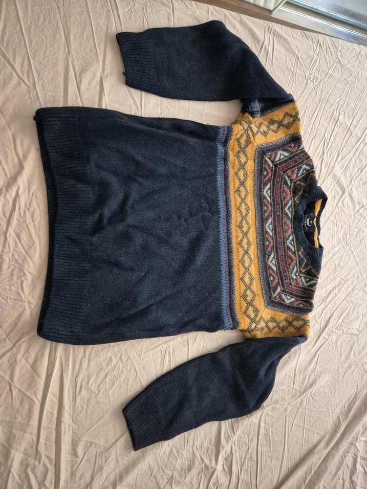 Bohem Tarz Çok Renkli Örgü Erkek Kazak - Görsel 3