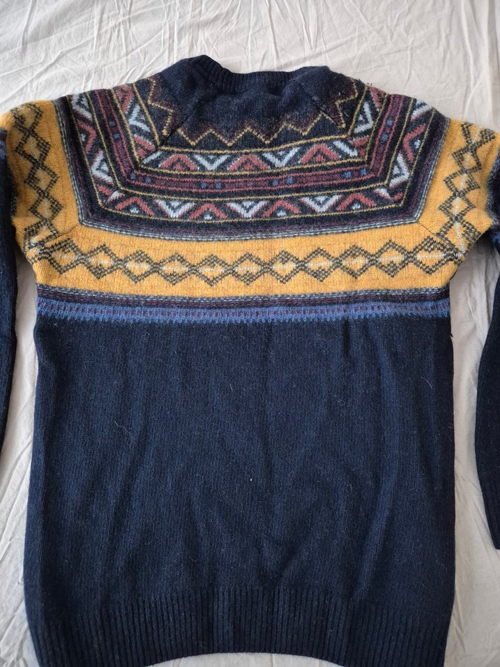 Bohem Tarz Çok Renkli Örgü Erkek Kazak - Görsel 2