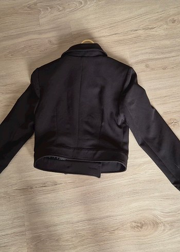 Siyah Mini Düğmeli Klasik Kadın Blazer - Görsel 4