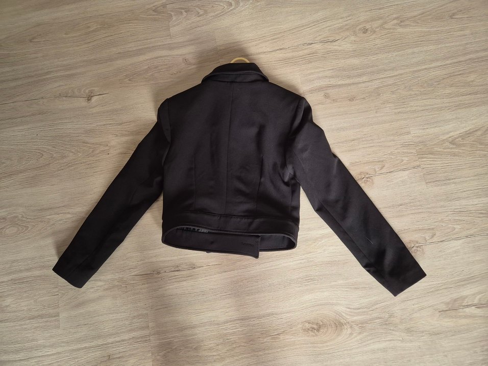 Siyah Mini Düğmeli Klasik Kadın Blazer - Görsel 4