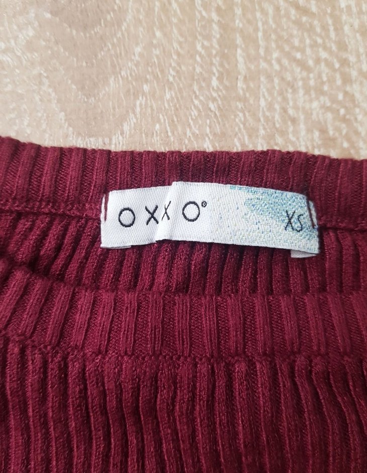 Bordo Uzun Kollu Kadın Triko Kazak - Görsel 4