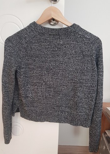 Gri Kadın Triko Kazak - Görsel 4