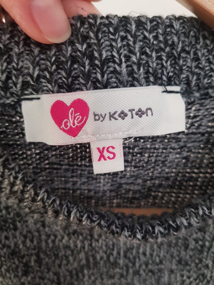 Gri Kadın Triko Kazak - Görsel 5