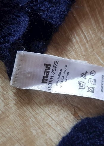 Lacivert Örgü Kadın Şal - Görsel 3