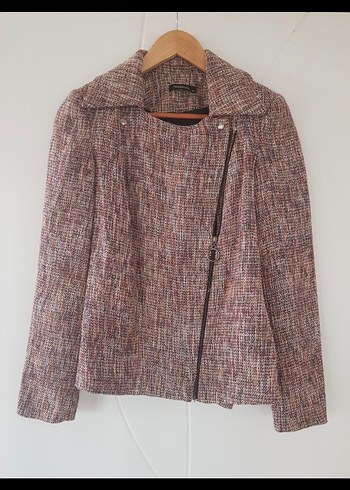 Vatkalı Kadın Kahverengi Midi Ceket - Görsel 3