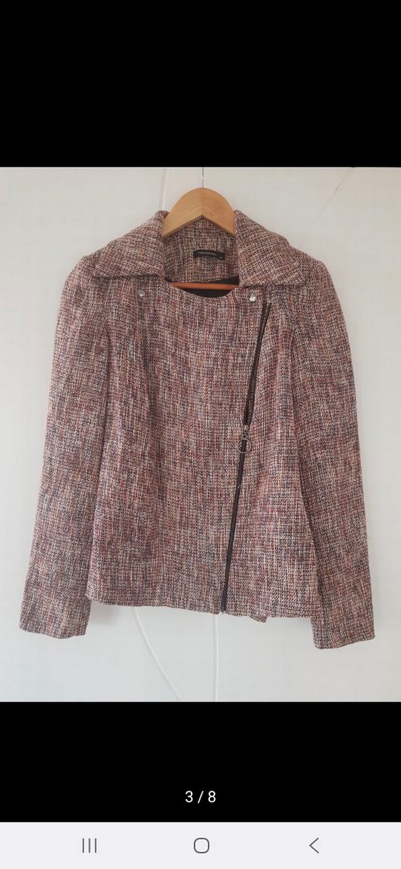 Vatkalı Kadın Kahverengi Midi Ceket - Görsel 3