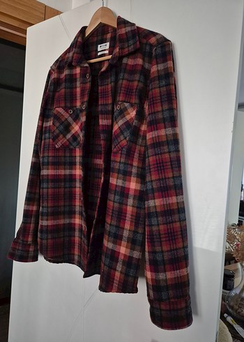 Erkek Çok Renkli Ekose Düğmeli Uzun Kollu Gömlek - Görsel 3