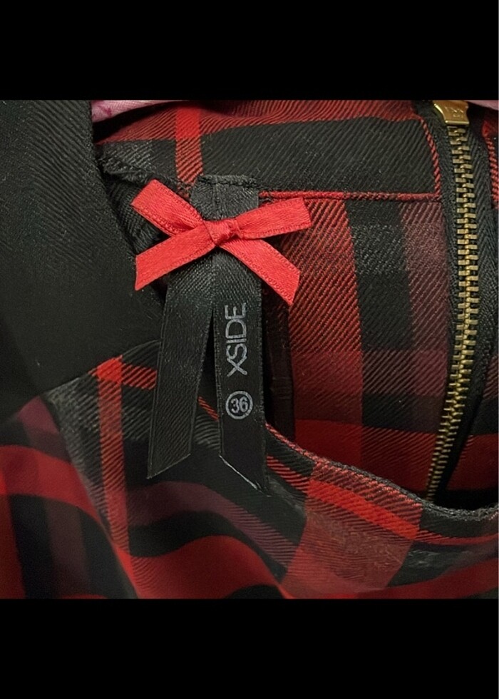 ekoseli elbise - Görsel 3