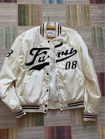 Black fashion bomber