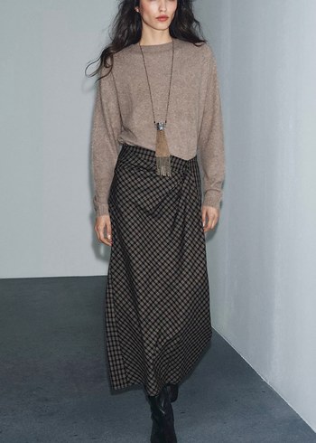 ARIYORUMM zara drapeli kareli etek - Görsel 2